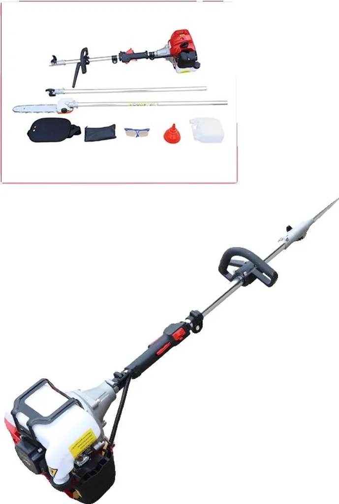 Tronçonneuse coupe efficace et longueur de guide réglable modèle rouge