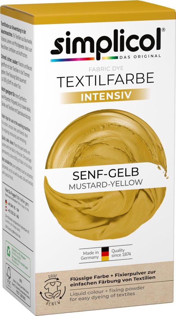 Simplicol Textile Colour Intensive Mustard Yellow Set Obrázek produktu 11