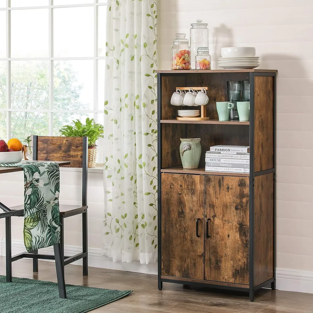 Étagère de Bureau Multifonctionnelle avec Compartiments et Rangement Bas - 6