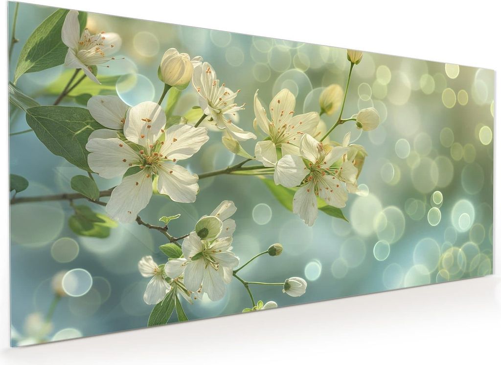 Küchenrückwand Spritzschutz Glas mit Motiv Fruehlingserwachen 40 x 40 cm