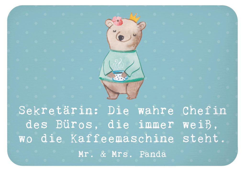 Mr. & Mrs. Panda magnet Sekretärin Chef - Meeresbrise - Geschenk, Sekretärinnen Humor, Organisationstalent, holz kühlschrankmagnet, zettelhalter...