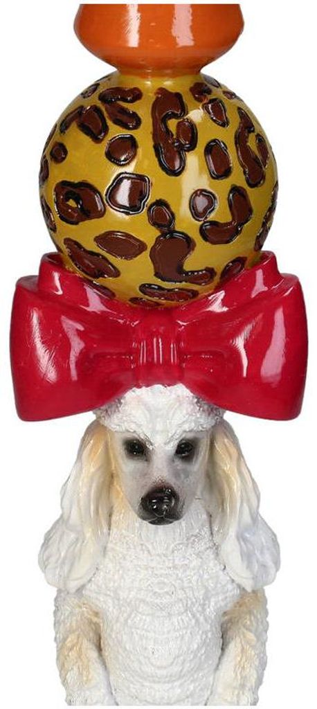 Kerzenhalter Hund - Polyresin - 36 cm Produktbild 