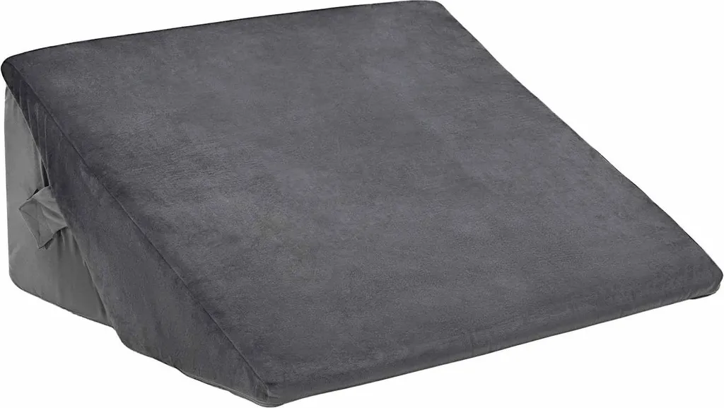 vidaXL Oreiller en biseau Gris - Coussin de lecture pour lit et canapé