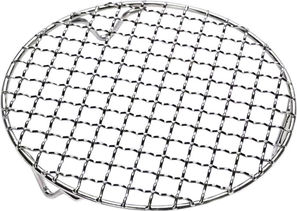 Edelstahl Runde Grill Grill Grill Haus Grillnetz dicke Antihaft-Pizza-Pfanne Küche Grillpfanne (Durchmesser: 29,5CM)