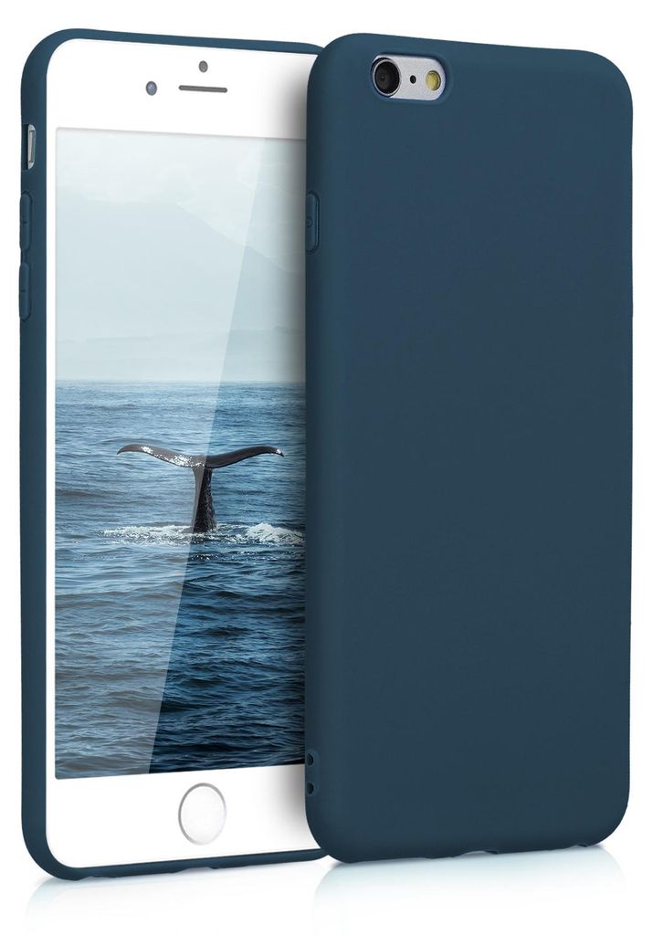 kwmobile Handyhülle für Apple iPhone 6 Plus / 6S Plus Hülle - TPU Case - Kabelloses Laden - Schutzhülle Cover in Marineblau