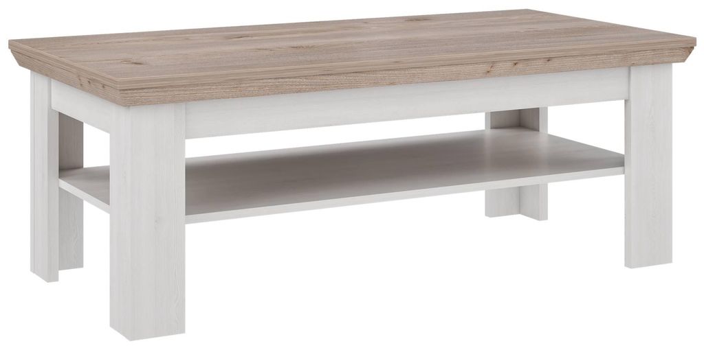 Couchtisch ILOPPA 120 x 60 cm Optik Schneeeiche / Nelson Eiche Forte