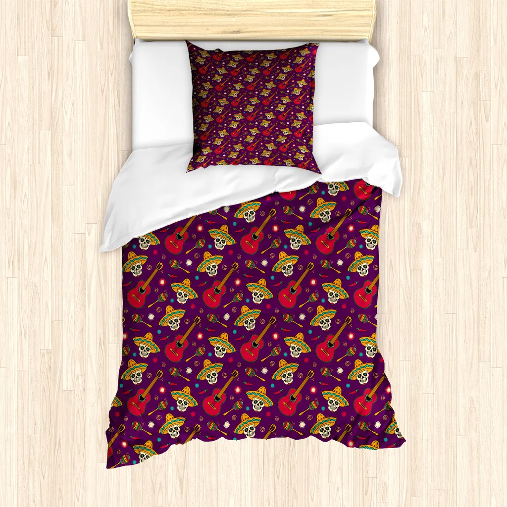 Set Copripiumino Messicano ABAKUHAUS 135x200cm Multicolore Antiacaro