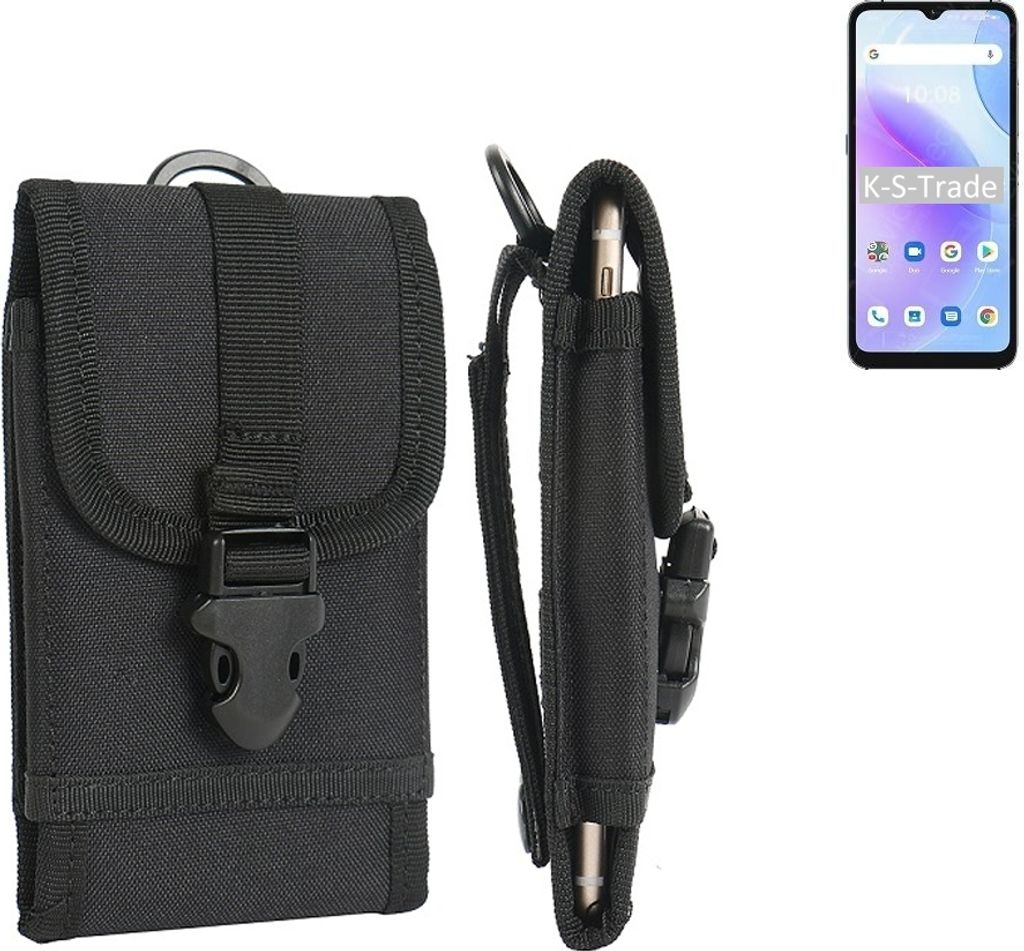 K-S-Trade Holster Handy Hülle kompatibel mit UMIDIGI A11s Holster Handytasche Gürtel Tasche Schutz Hülle Robust Outdoor schwarz