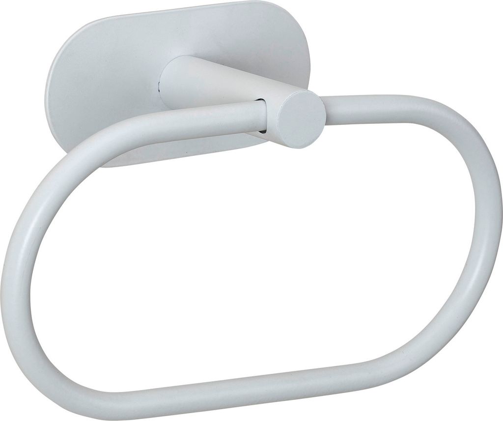 WENKO Handtuchhalter Orea Bad Wand Selbstklebend Ohne Bohren Edelstahl Weiß