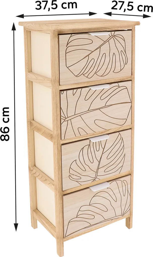Bibliothèque Hutton 86 cm rangement livres et accessoires 4 tiroirs marron - 3