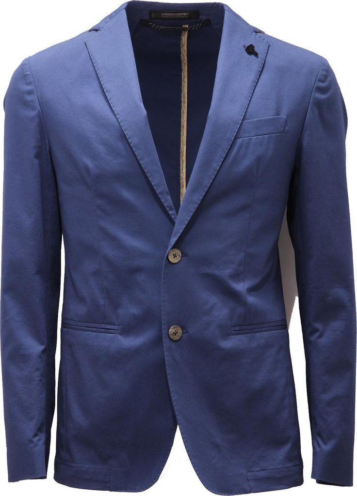 6445AD MESSAGERIE blaue Baumwolljacke Mann