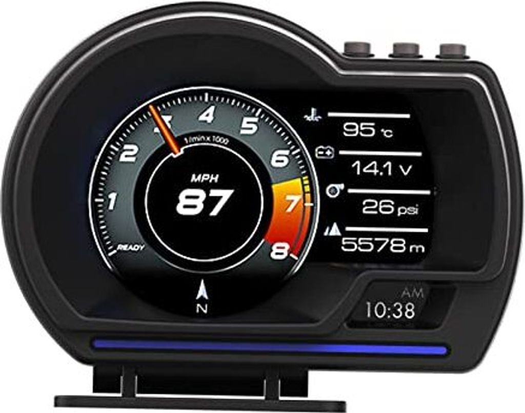 CAR HUD -Anzeige, OBDⅱ+GPS Intelligenter Meter Tachometer Produktbild 