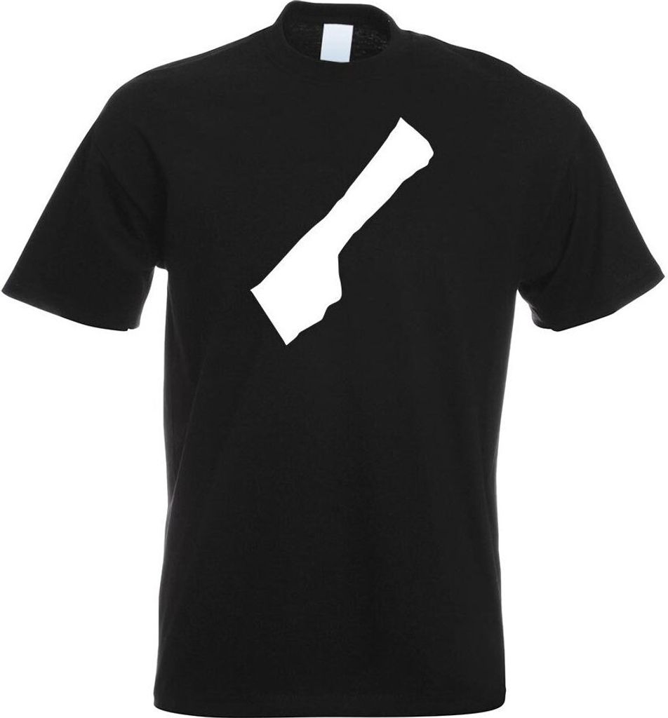 Kiwistar - T-Shirt - schwarz - Gazastreifen Umriss Kontur Herren Funshirt Bedruckt Design Sprüche Spruch Motive - mit Motiv Bedruckt - Funshirt De...