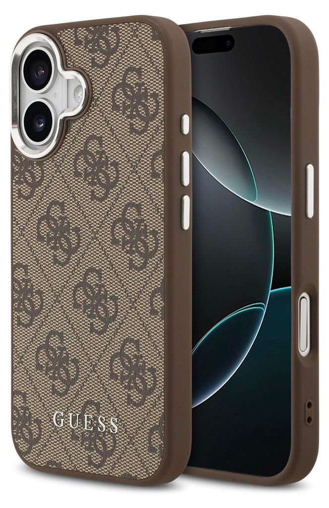 GUESS Case für iPhone 17 Classic 4G Magsafe Handyhülle Cover Braun