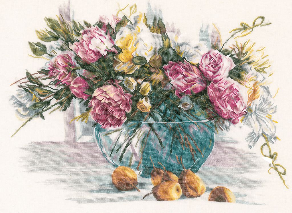 Lanarte PN-0162299 Blumenstrauss in Vase Kreuzstichpackung