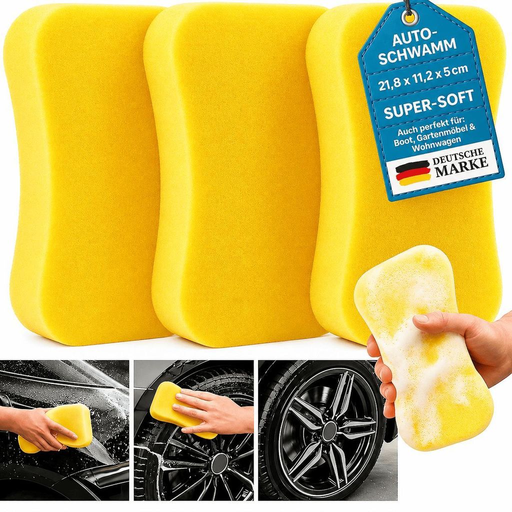 Autoschwamm XL Universal Schwamm Fliesenschwamm Auto Wäsche Produktbild 