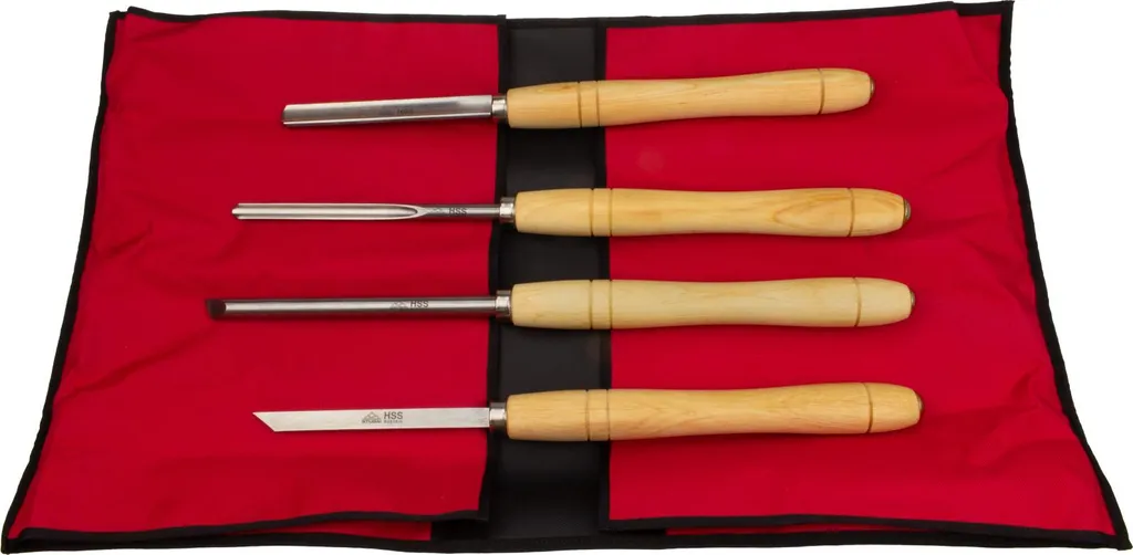 Set d'outils de tournage sur bois Stubai HSS 4 pièces pour tourneur