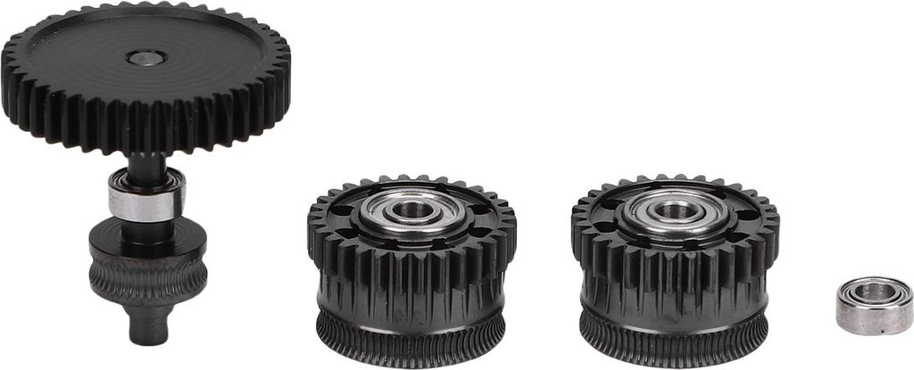 Extruder-Zahnrad-Upgrade-Kit passend für K2 Plus 3D-Drucker, Filamentantrieb, DLC-schwarz gehärtetes Stahlzahnrad und integriertes Untersetzungsg...