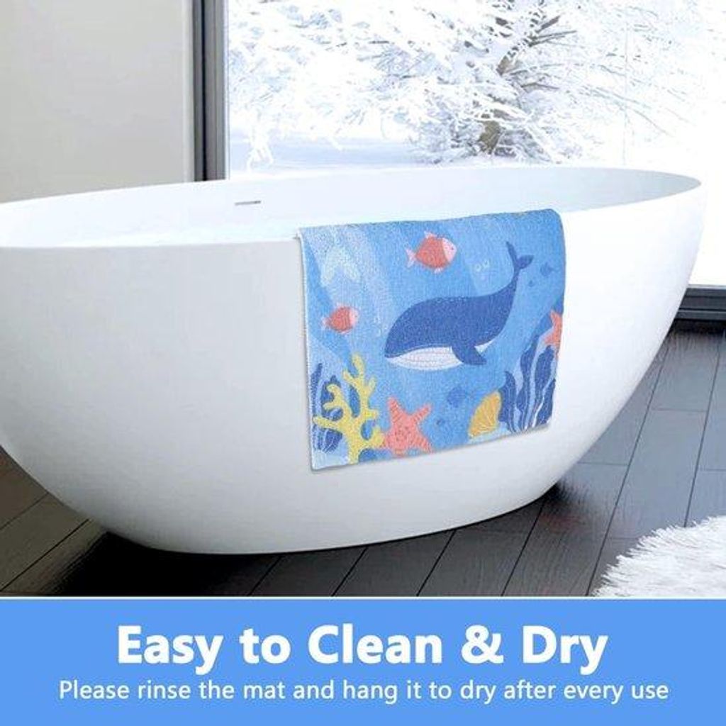 Antislipmat 60 x 60 cm machinewasbar, PVC, luffa, BPA-frei, für den Badebereich, kindersicher