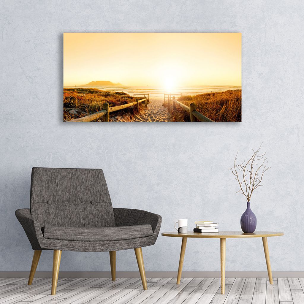 Glasbilder 120x60 Wandbild Druck auf Glas Fußpfad Landschaft