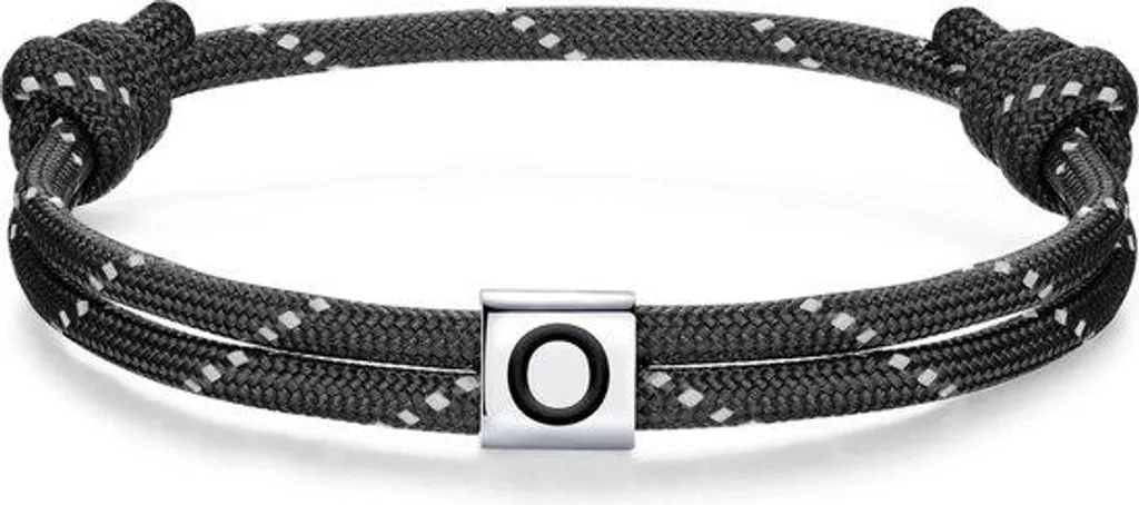 Bracelet de couple incassable en argent et cordon pour vie active