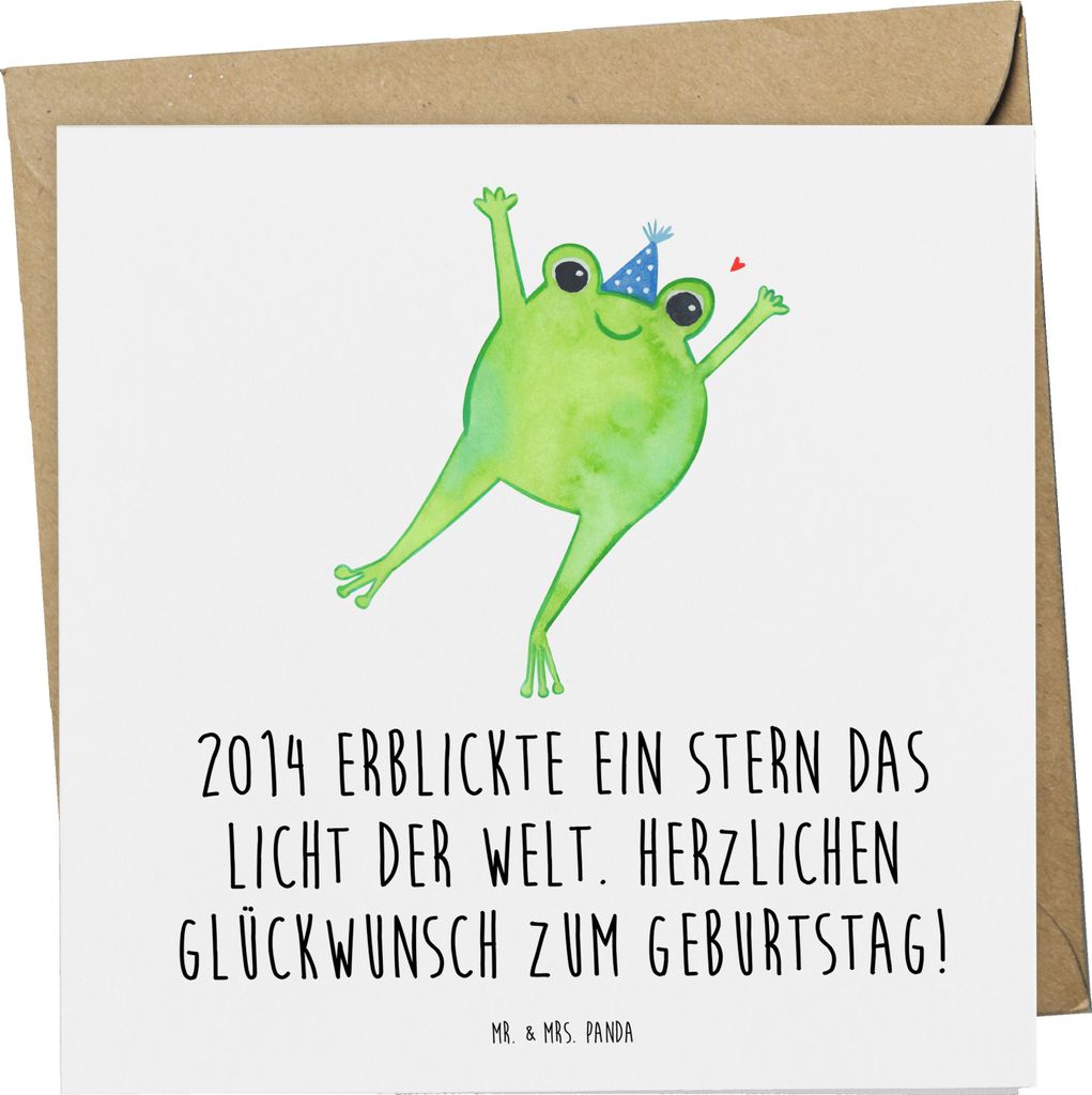 Mr. & Mrs. Panda Grußkarte 2014 Geburtstag Stern - Weiß - Geschenk, Geburtsjahr erinnern, Glückwunschkarte, Happy Birthday, anlasskarte, Geburts...