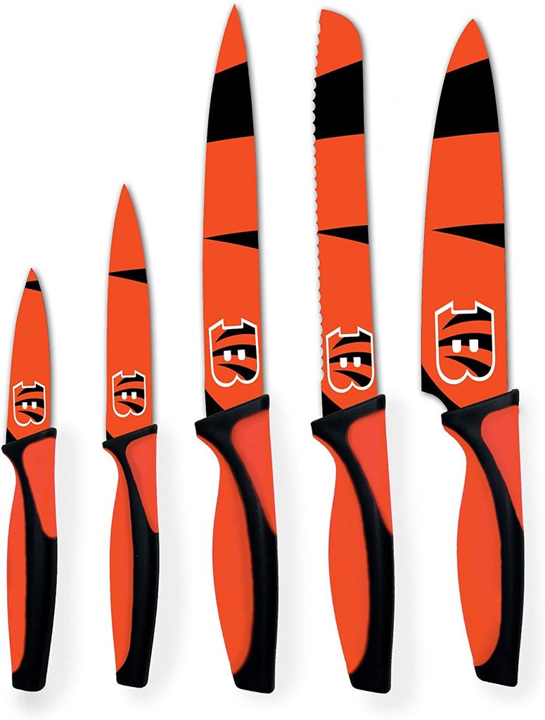 NFL Cincinnati Bengals Küchenmesser 5-teilig Set Football Messer Set Barbecue