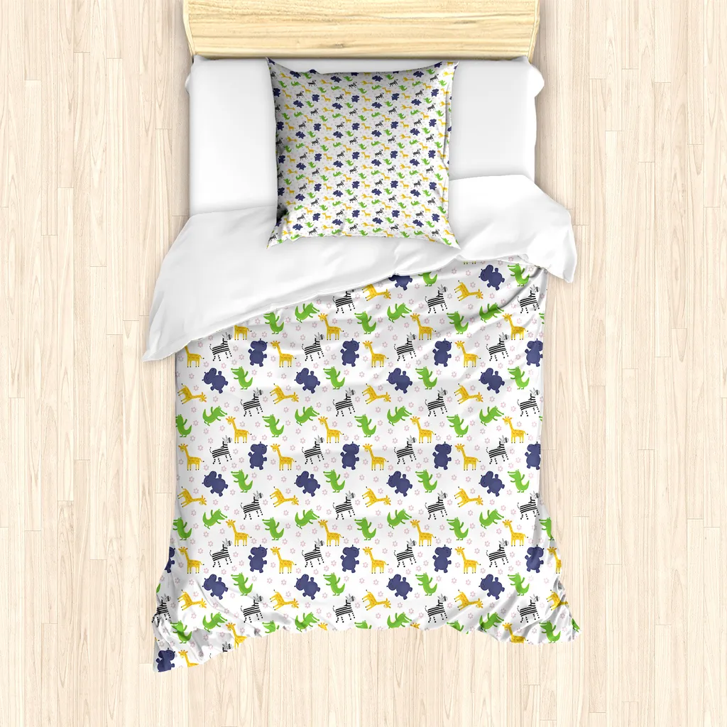 Set Letto Singolo ABAKUHAUS Safari 135x200 Antiacaro Multicolore Trendy
