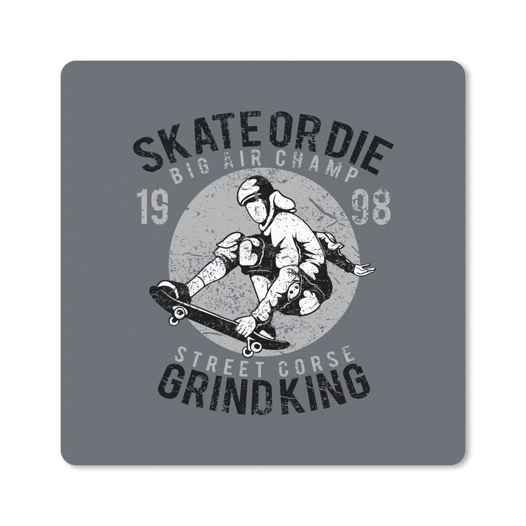 MuchoWow Mauspad Mousepad Skateboard - Retro - Zeichnung 30x30 cm - Mousepads - Maus Mat - Pad - Mausunterlage - Gaming