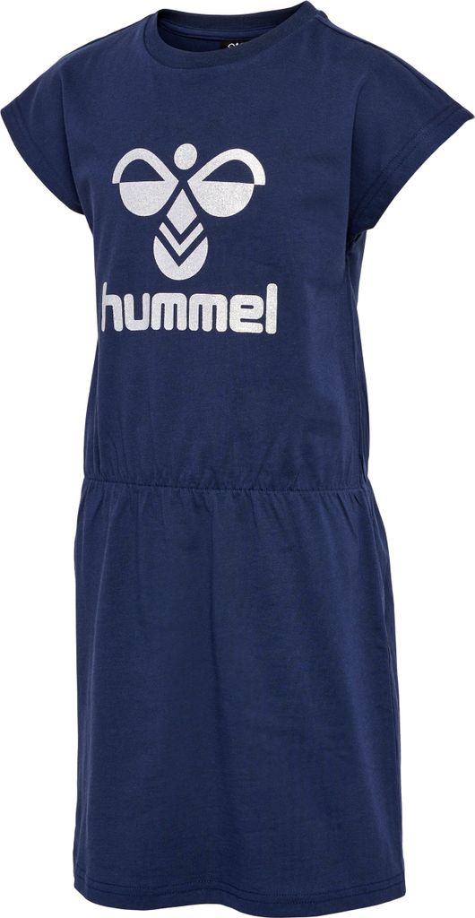 hummel hmlFLOWY DRESS S/S - BLACK IRIS - 104