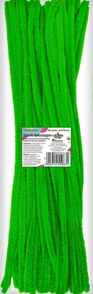 Dekorative Drahtausschnitte grün 0,6x30 cm 50 Stück Titanum