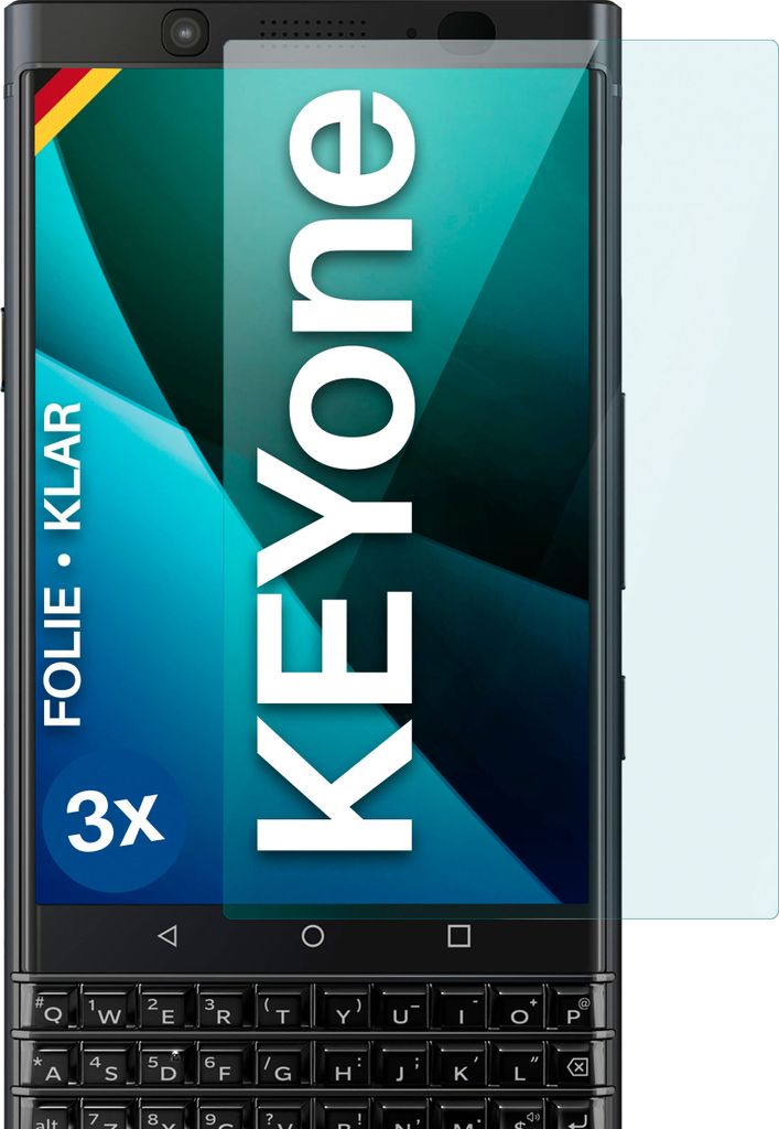 moex 3x Schutzfolie kompatibel mit BlackBerry KEYone - Displayschutzfolie dünn Folie, Klar