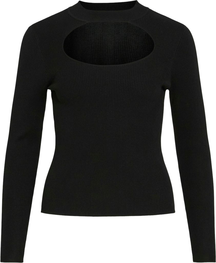 VILA Langarmshirt Regular Fit Rundhals gestricktes Oberteil Größe: L