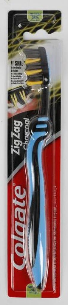 12x Zahnbürste Colgate 'ZigZag' Charcoal Kohle Zähne putzen Produktbild 