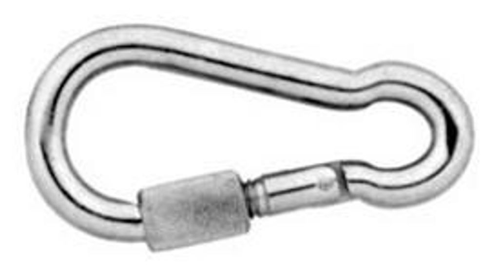 Karabinerhaken mit Sicherheitsverschluss DIN 5299D,12x140mm Produktbild 