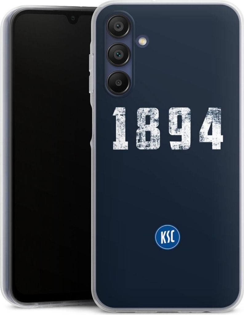 DeinDesign Handyhülle für Samsung Galaxy A15 5G Silikon Hülle Case Smartphone Schutzhülle Bundesliga KSC Karlsruher SC