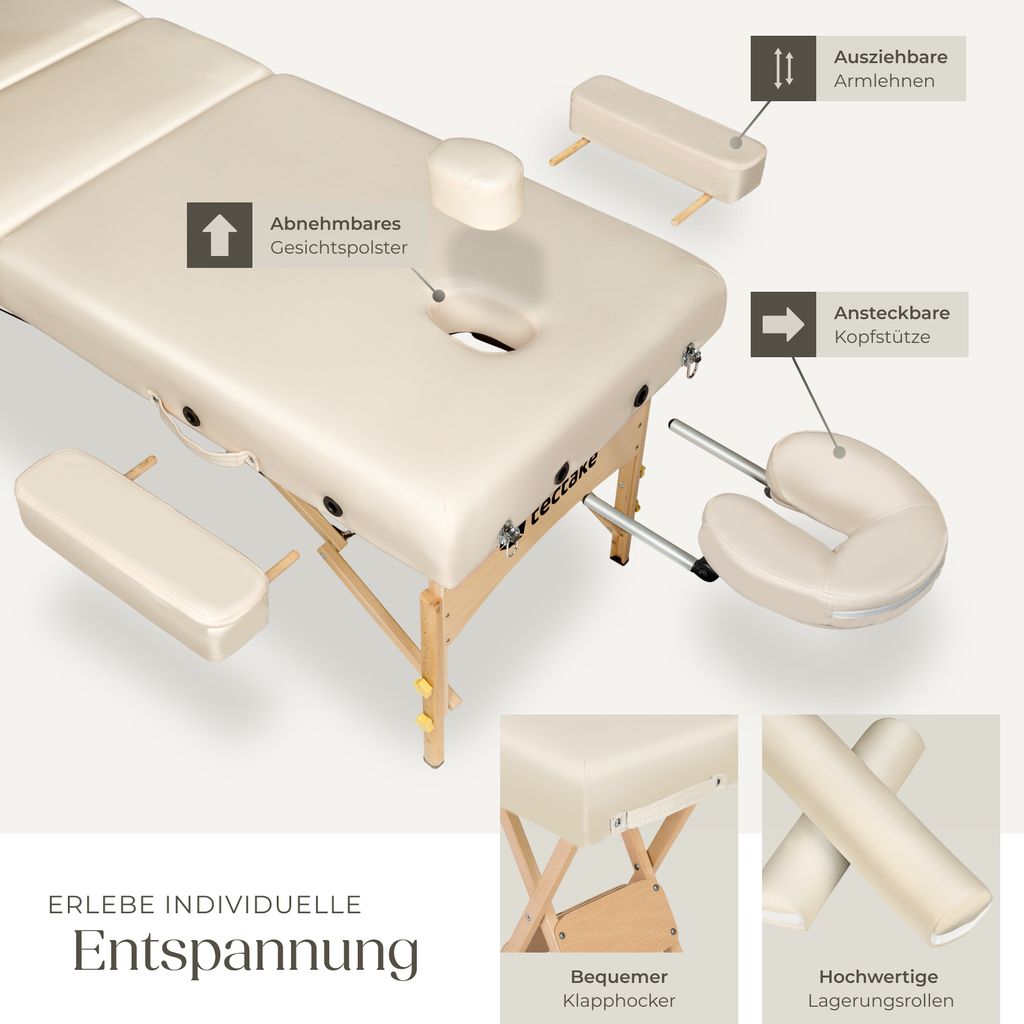 3 Zonen Massageliege-Set Breite 70 cm, Polsterung 10 cm 218 Produktbild 3