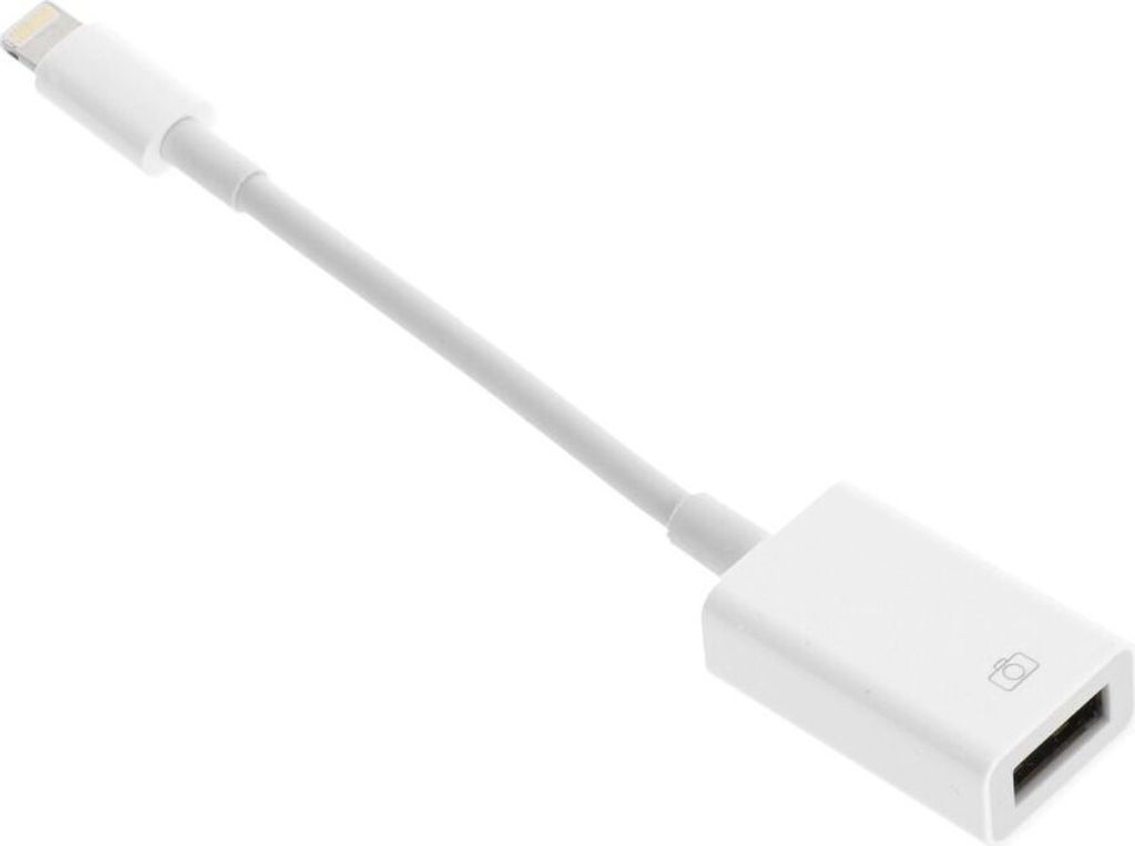 Adapter OTG passend für USB A - iPhone Lightning 8-pin weiß