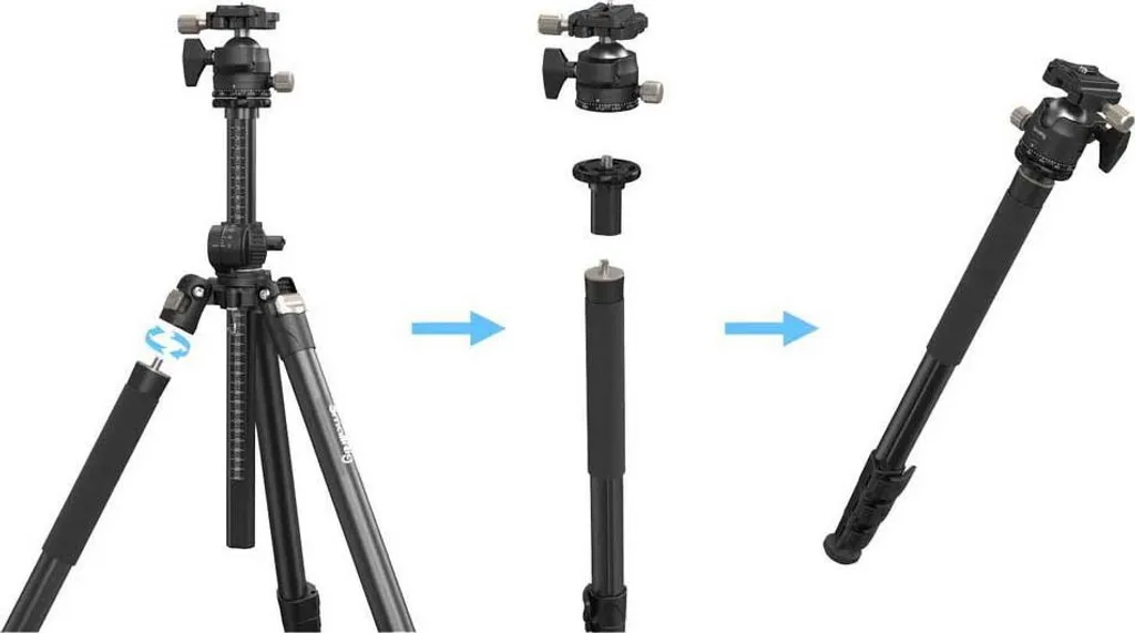 SmallRig 4288 Trépied Compact 3 Pieds avec Support Universel Noir