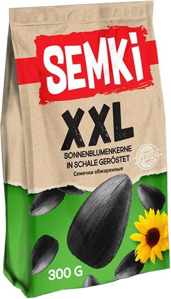 SEMKI XXL Sonnenblumenkerne in Schale geröstet 300g Produktbild 