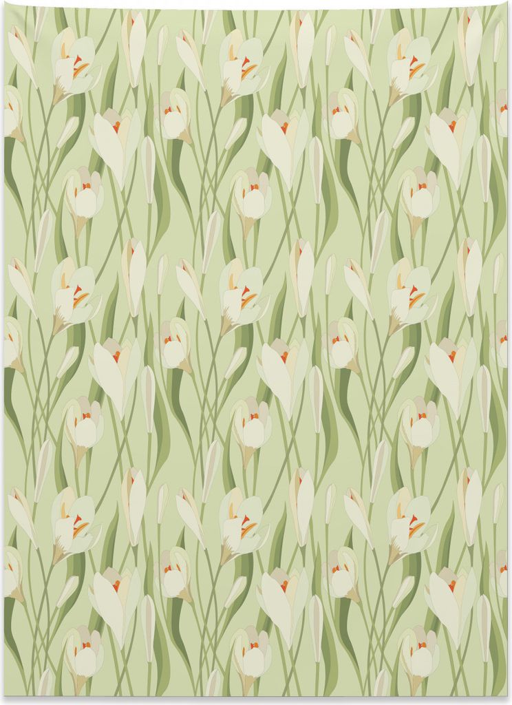 Abakuhaus Garten-Kunst Wandteppich, Frühling Flora Bouquet aus Weiches Mikrofaser Stoff Kein Verblassen Klare Farben Waschbar, 110 x 150 cm, Hellg...