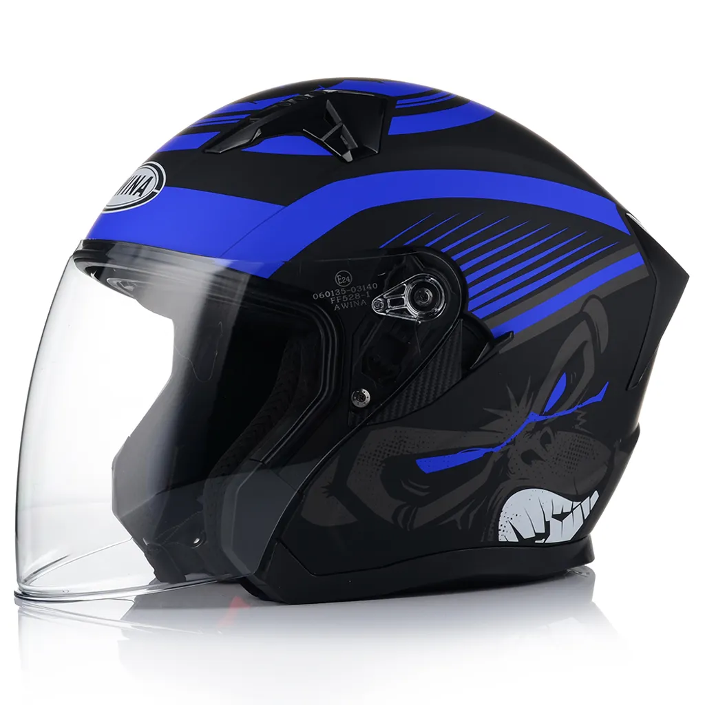 Casque moto Jet pour trajet urbain avec protection solaire - XS 53cm