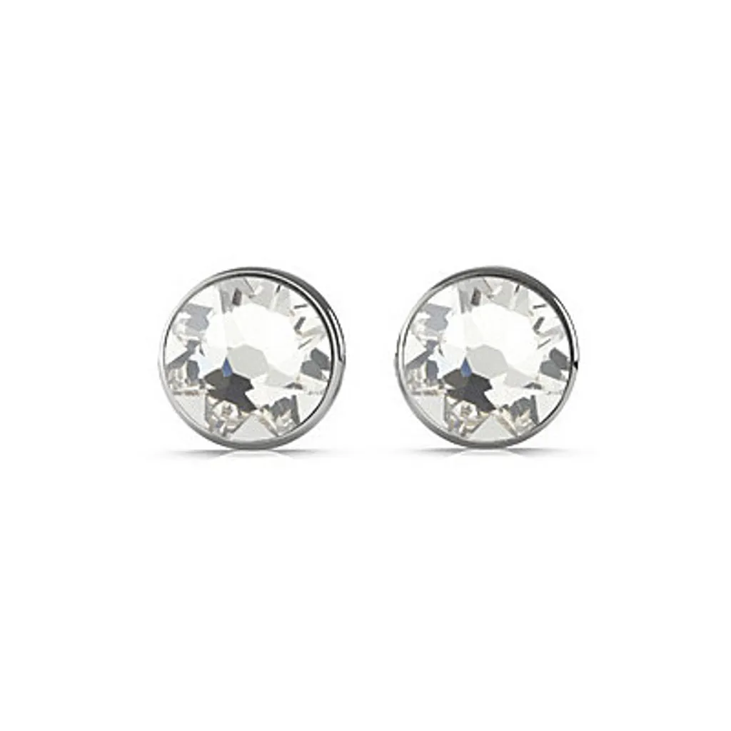 Orecchini a bottone Guess Silver Collection - uomo