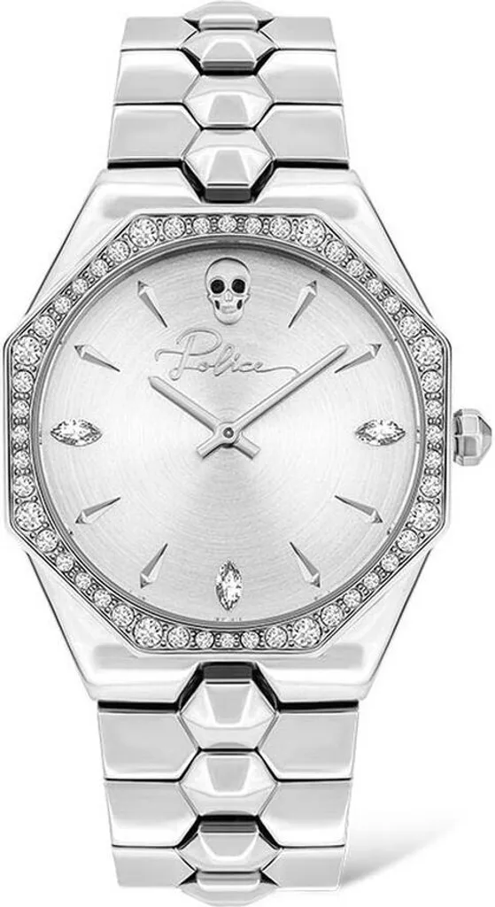 Regala Police Montaria PL16038BS04M: Orologio Donna Argento con Teschio