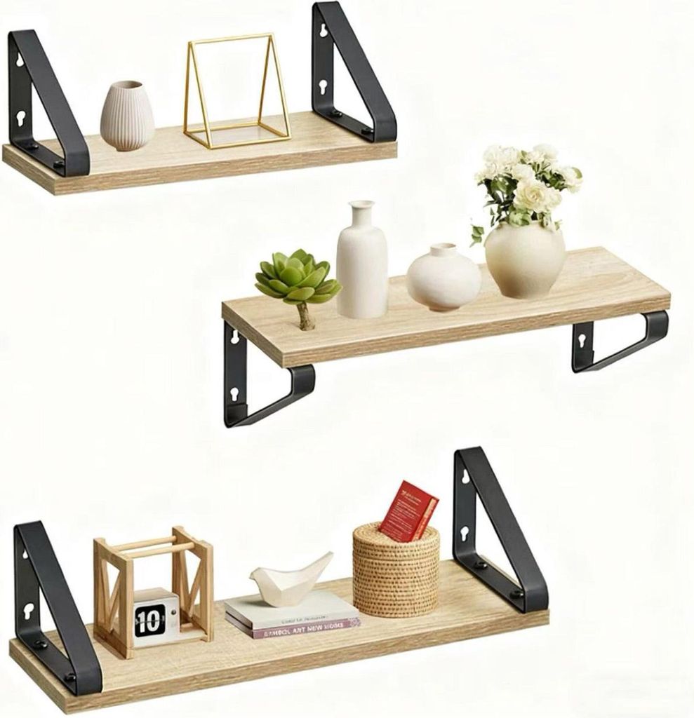Wandregale - 3 Größen für Wohnzimmer oder Schlafzimmer