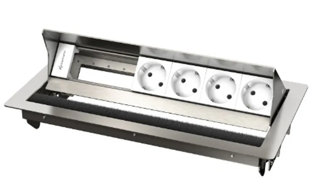 Boîtier de table encastrable Kindermann 4 prises Schuko 7492000064