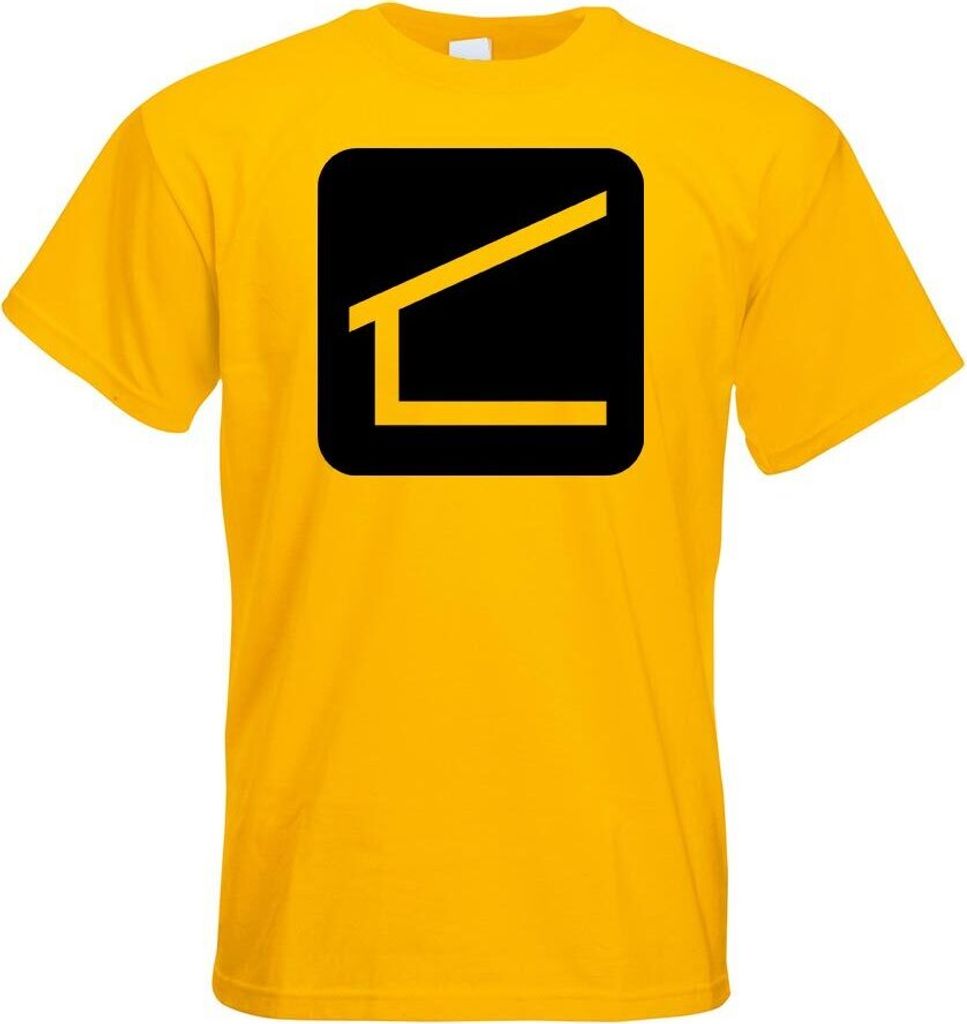 Kiwistar - T-Shirt - gelb - Unterstand Schutz Piktogramme Herren Funshirt Bedruckt Design Sprüche Spruch Motive - mit Motiv Bedruckt - Funshirt De...