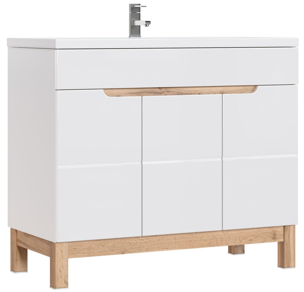 Waschtisch Badezimmer Schränke Waschtische Waschbecken Becken Unterschrank 100cm