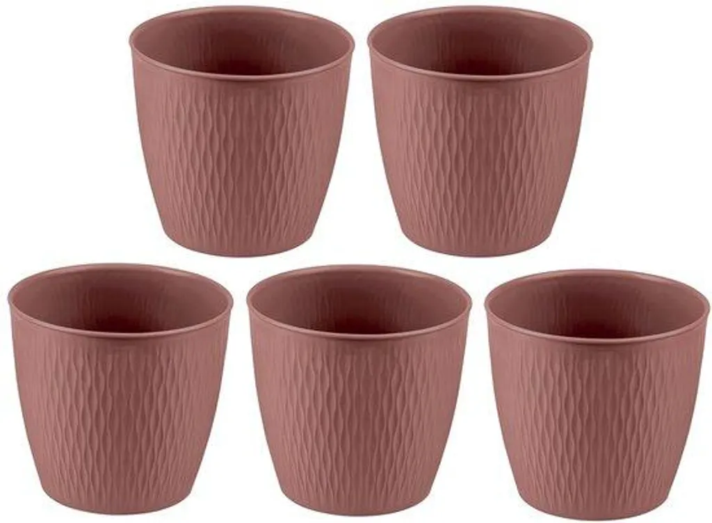 Rangement Plastique Rouge-Brun Multiusage - Lot de 5 Pièces Durables