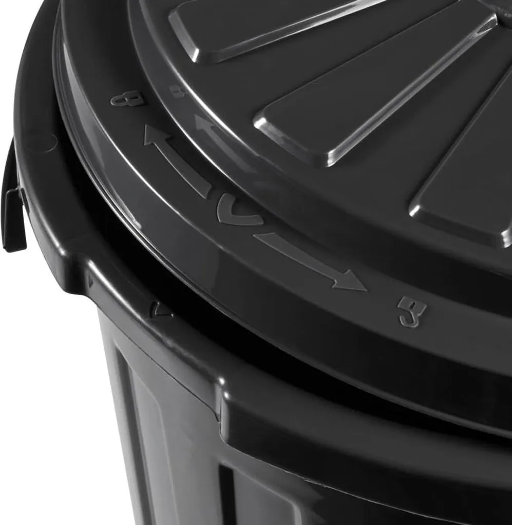 Bac à déchets ménagers 23 litres gris graphite pour cuisine et garage